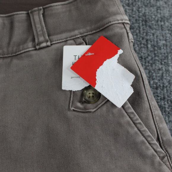 Spanx Pant Medium Stretch Twill Cropped Wide Leg Pant Brown Smoke Utility Casual - Picture 7 of 13